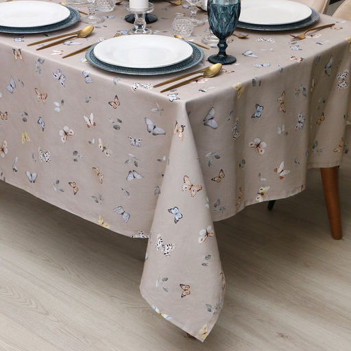 Скатерть Этель Butterflies 146×250 см, 100% хлопок, рогожка 186 г/м²
