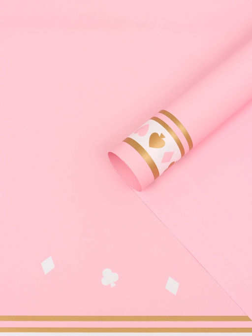 Цена за 20 шт. Пленка флористическая для цветов и букетов «Удача», розовая, 57×57 см