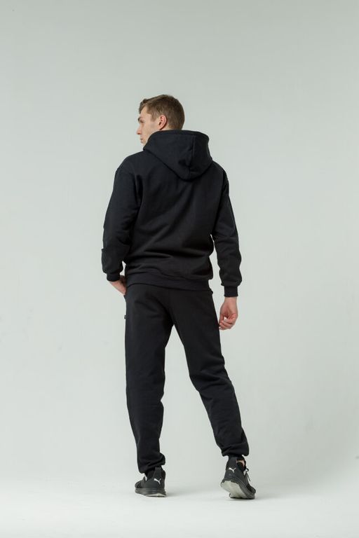 265ПМ Костюм мужской на молнии, черный (3хнитка петля) - Knitka wear фото 5