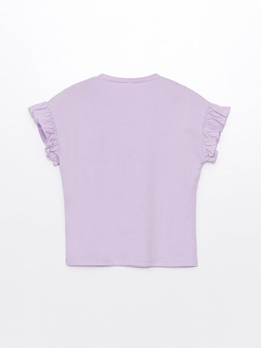 Bisiklet Yaka Bask?l? K?sa Kollu K?z ?ocuk Pijama Tak?m - Waikiki фото 3