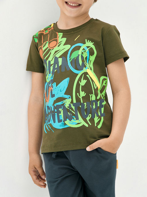 Футболка для мальчика цвета хаки - Kogankids фото 10