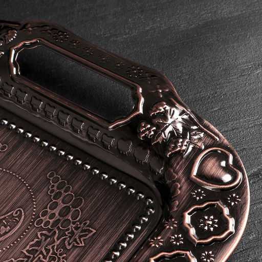 Поднос из нержавеющей стали «Дарк», 47×31 см, цвет бронзовый