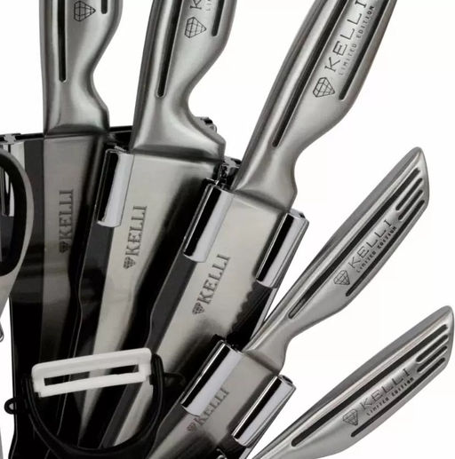 Набор ножей кухонных нерж "Kelli" 9 предм, арт. KL-2124