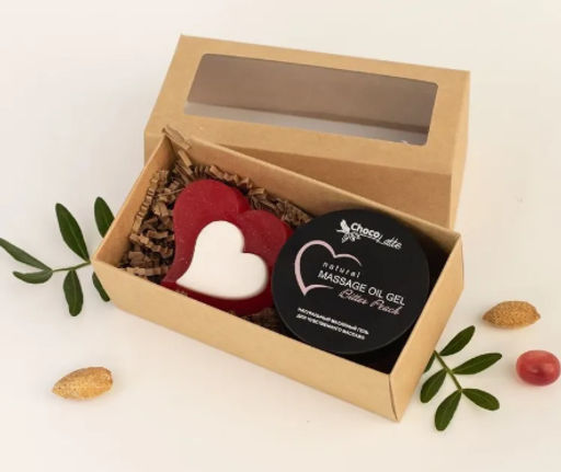 Набор подарочный SENSUAL PEACH (масляный гель BITTER PEACH+мыло ДВА СЕРДЦА)/TM ChocoLatte  фото 2