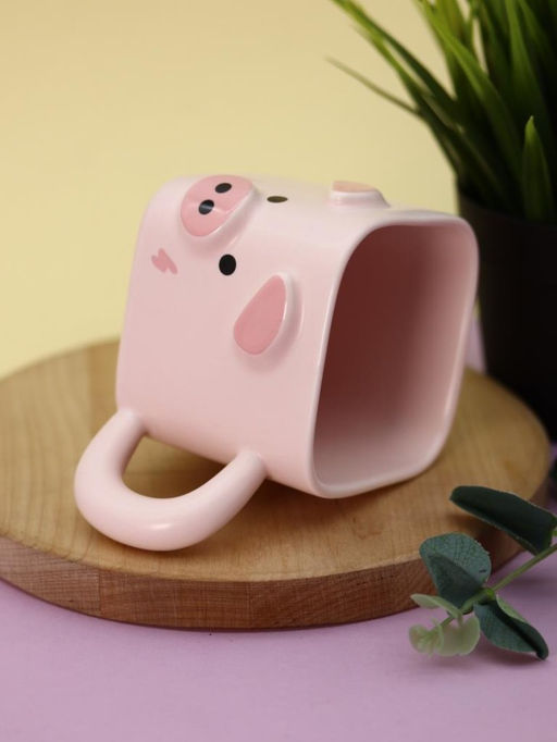 Кружка Cubic animal, pig, pink (350 ml)