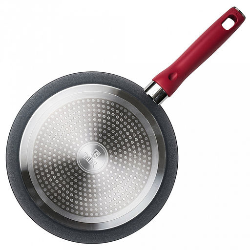 Сковорода с антипригарным покрытием д26см Грейси, h7,5см, s2,8мм, дно д16,8см, s4,9мм, глубокая, кованный алюминий, бакелитовая ручка c покрытием soft touch, TalleR (Китай) Подходит для всех видов плит, включая индукционную. - Домашняя мода фото 5