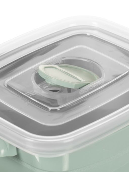 Контейнер для СВЧ зеленый 0.5л прямоугольный