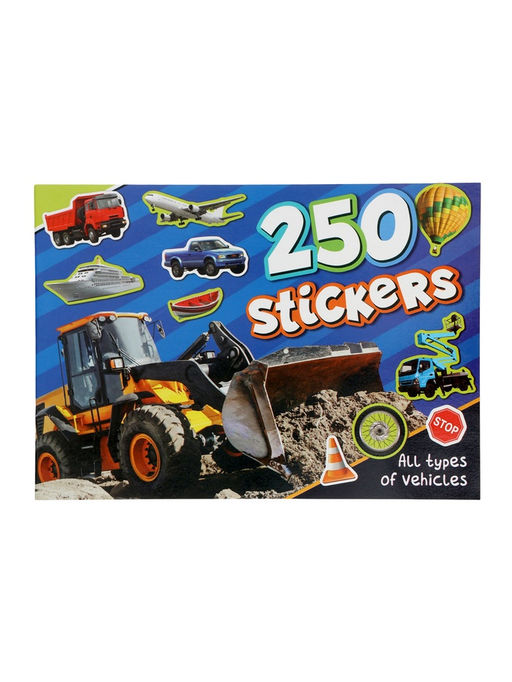Цена за 2 шт. All Types Of Vehicles Sticker Book 250 Stickers For Kids