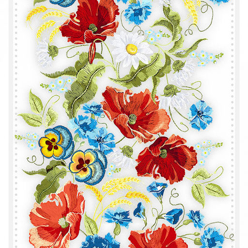 "Вышивка" Скатерть-дорожка на стол набивная 50х148см, 231г/м2, хлопок 100%, "Домашняя мода" (Россия)