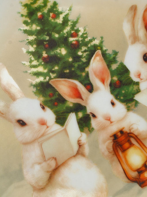 Посуда новогодняя Новый Год, набор 4 предмета: тарелка