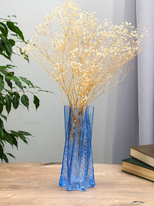 Ваза Флоранс, 25?11?9 см, стекло, голубая