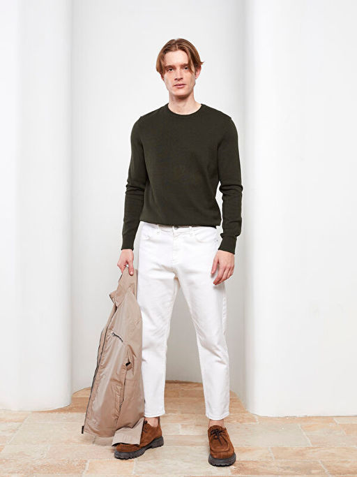 Bisiklet Yaka Erkek Triko Kazak