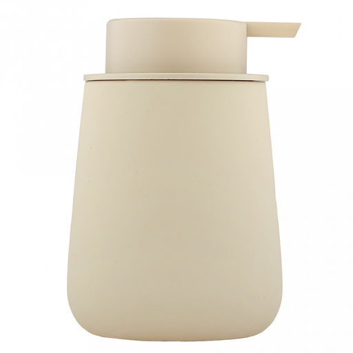 Набор для ванной "Эстетик" 3 предмета: дозатор для мыла 410мл; мыльница 11х8,6х2,2см; стакан для зубных щеток 410мл; фурнитура пластик, керамика, матовая глазурь, кремовый, в коробке (Китай)