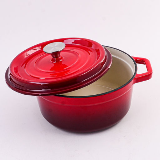 40627 Кастрюля чугун 2,6 л эмаль/покрытие красная MB (х2)