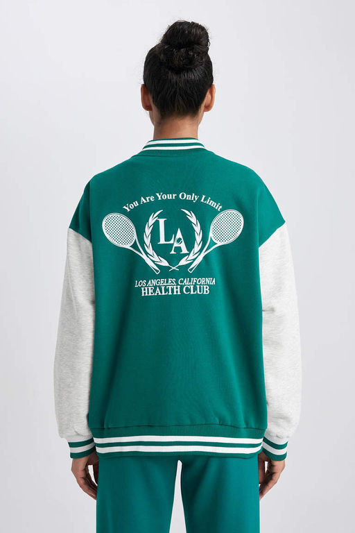 DeFactoFit Кардиган-бомбер оверсайз из двойной плотной ткани  фото 9