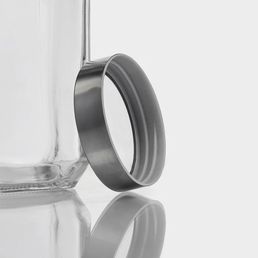 Банка для сыпучих Доляна Призма, 1 л, 918.5 см, с металлической крышкой, стекло, прозрачная фото 6