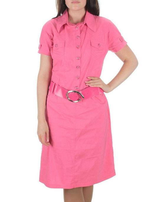 9939 PINK Платье женское (85% хлопок, 10% вискоза, 5% лайкра)