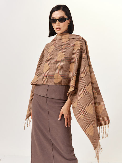 в составе ШЕРСТЬ и кашемир Большой, мягкий, теплый двусторонний палантин. - Tantino фото 8