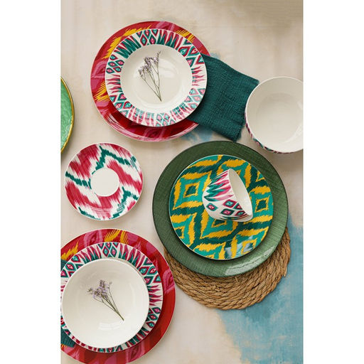 Тарелка фарфоровая десертная Доляна Askm, d=20,5 см, цвет зелёный  фото 12