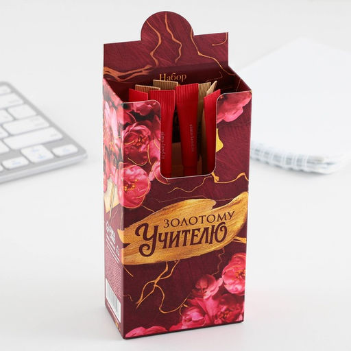 Цена за 8 шт. Ручка-эко шариковая, синяя паста, 1 мм «Золотому Учителю»