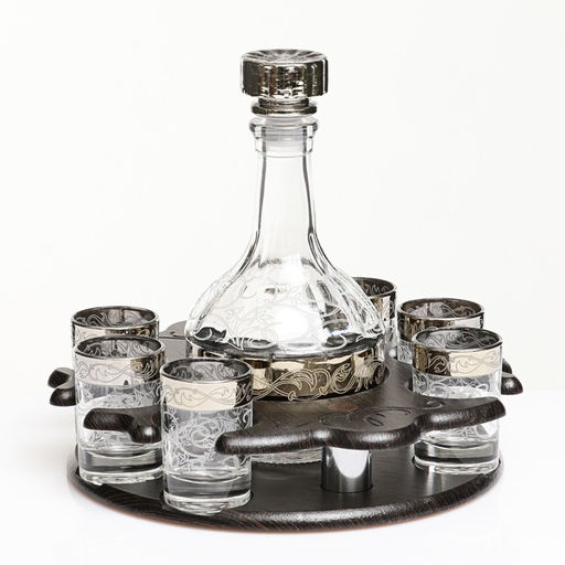Мини-бар «Столичный. Вдохновение», 8 предметов: барная стойка, графин, стопки 6 шт, 500/50 мл