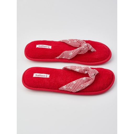 Тапочки Шотландка красные - Halluci фото 3