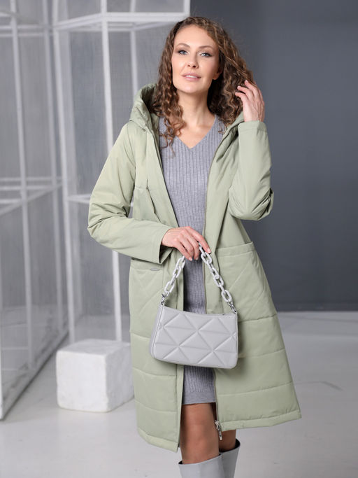 25105 Плащ утепл. оливковый - Dizzyway фото 3