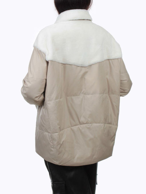 H24-223 BEIGE Куртка демисезонная женская (100 гр. холлофайбер) - Fashion фото 8