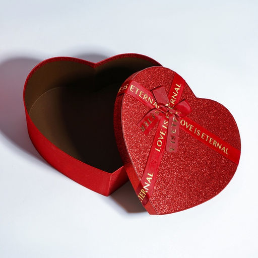 Набор подарочных коробок сердце 3 в 1, сияющий красный с бантом Любовь вечна, 31?27?13.3; 28?25?11.7; 26?23?10.3 см
