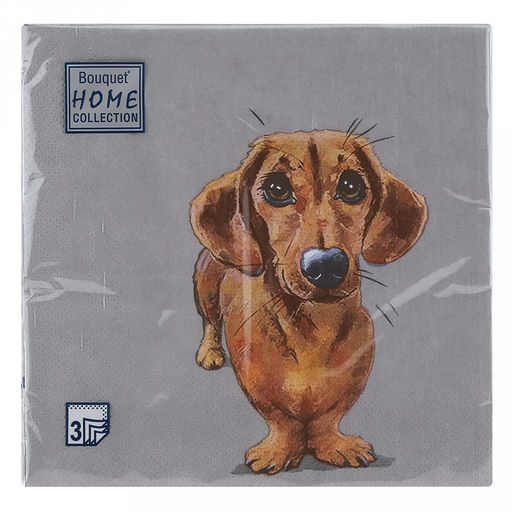 Салфетки бумажные "Bouquet Home Collection" 33х33см, 3-х слойные, 20 штук в упаковке, 100% целлюлоза, "Такса" (Россия)