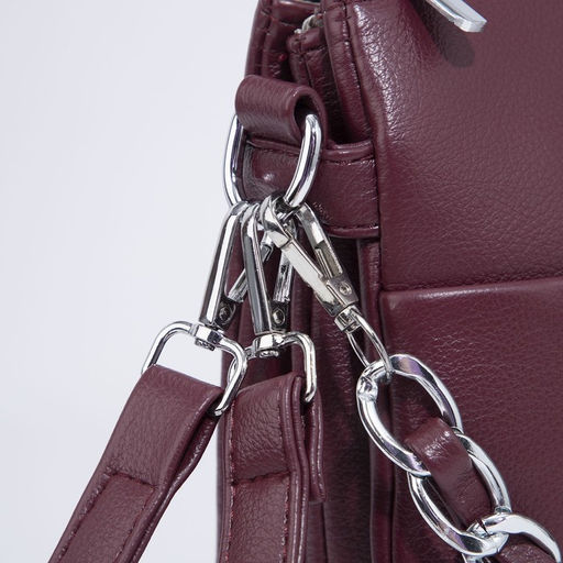 Сумка кросс-боди на молнии, цвет бордовый - Simaland фото 5