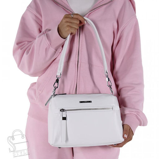 Сумка женская кожаная 0835CH white Polina&Eiterou в Новосибирске  фото 2