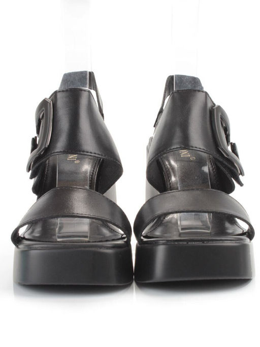 08-PEY330-2 BLACK Босоножки женские (натуральная кожа)