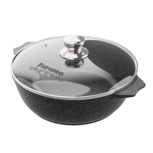 Жаровня алюмин. 2,4л (АП) Гранит black (32802) (Мечта)