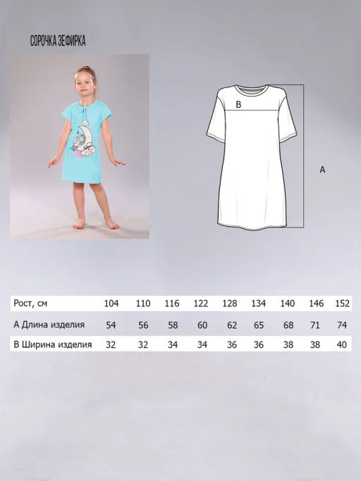 Сорочка Зефирка бирюзовый, СР-04-7 - От егорки до егора фото 18
