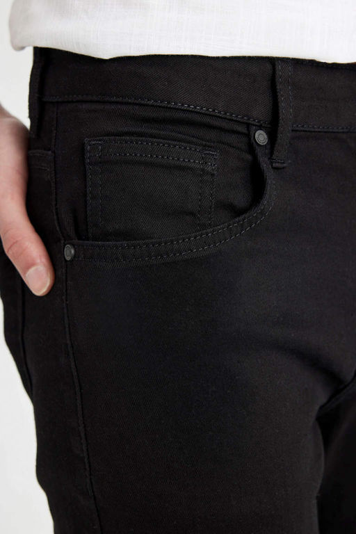 Джинсовые брюки Sergio Regular Fit Normal Mold с нормальной талией и зауженными штанинами - Defacto фото 5