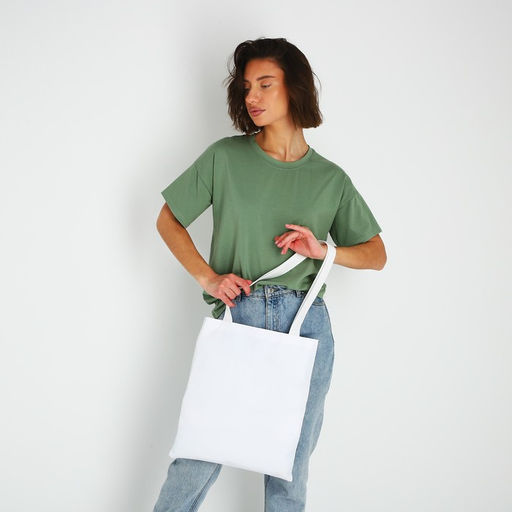 Сумка шопер NAZAMOK, 35х0.5х40 см, отд без молнии, без подклада, белая  фото 7