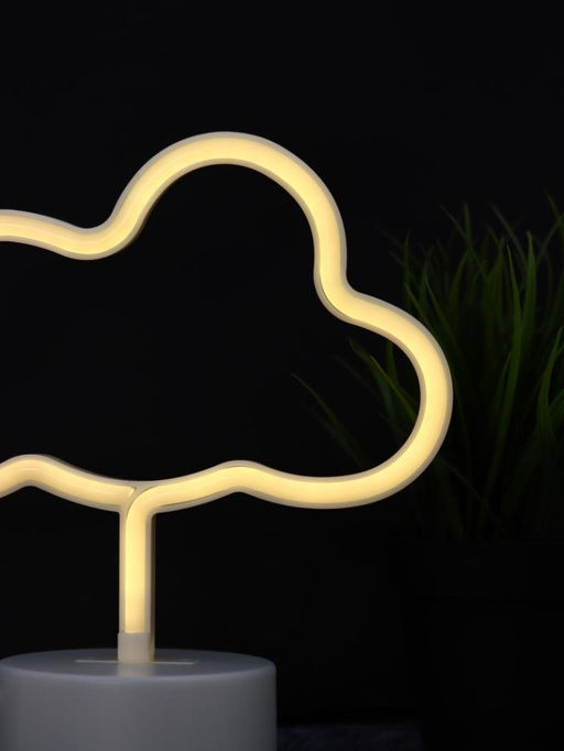 Неоновый LED ночник настольный "Cloud", тёплое свечение (30,5х27 см)