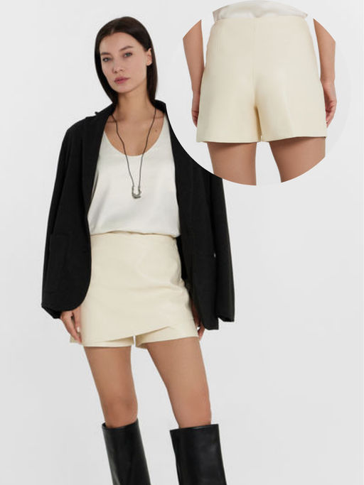 Шорты женские Mark Formelle 132372 из полиуретана и полиэстера сливочное фото 7