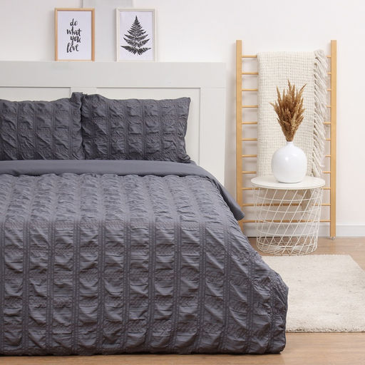 Постельное бельё LoveLife евро Texture: dark gray, 200х217см,230х240см,50х70см-2шт, микрофибра, 110 г/м2