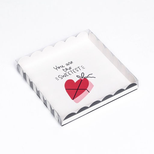 Цена за 5 шт. Коробка для печенья «Сердце», 21×21×3 см