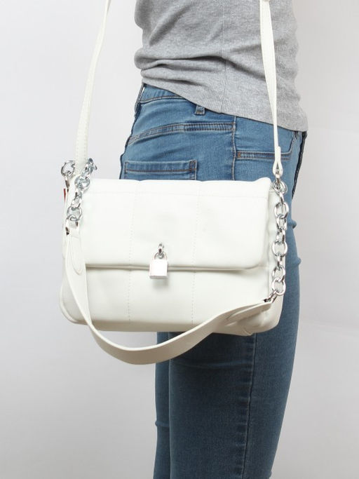 Сумка женская искусственная кожа XHD-12811, 1отд, плеч/ремень, белый SALE 260553 - Adelia фото 10