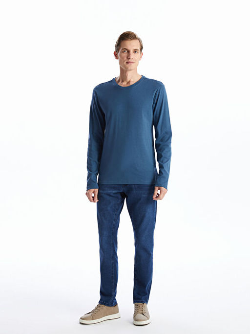 Bisiklet Yaka Uzun Kollu Erkek Ti??rt