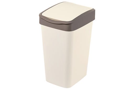 Ведро для мусора с подвижной крышкой 20 л 30*23,5*43 см Тандем слон.кость/шоколад (842026) - Elan gallery фото 4