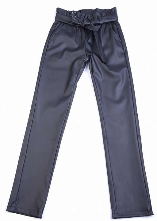 20030Б Брюки для девочки Yuke эко-кожа - Kiko фото 3