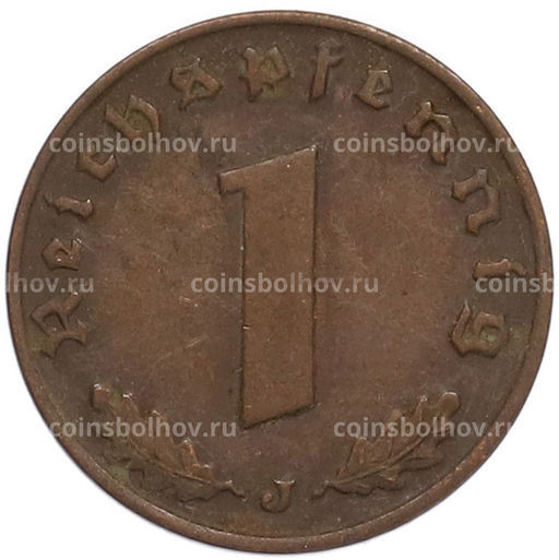 Монета 1 рейхспфенниг 1938 года J Германия