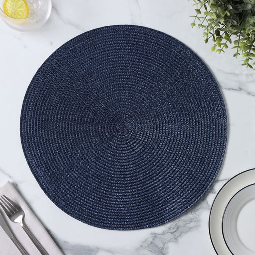 Цена за 12 шт. Салфетка сервировочная на стол Доляна «Лофт», d=38 см, синяя