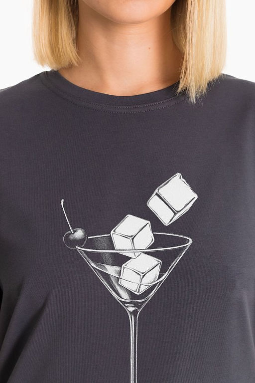 Футболка М325172Па серый - Елена фото 2