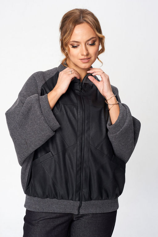 Жакет Liona Style 884 черный/серый