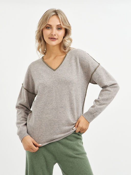 пуловер женский с контрастными элементами - Glenfield фото 6